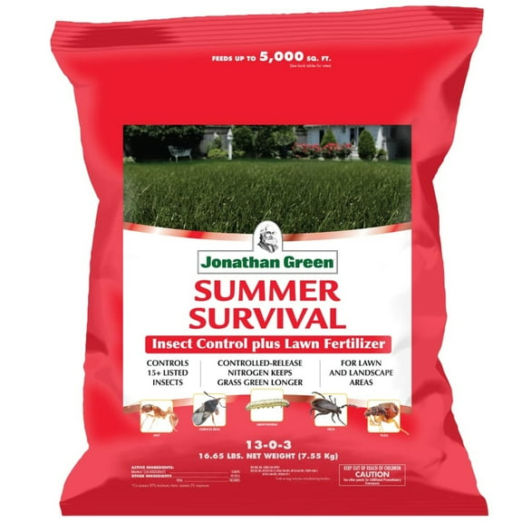 Jonathan Green Summer Survival Insect Control Plus Lawn Fertilizer, 5M (Covers up to 5,000 sq ft)