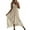 Beige, variant on Musuos Women Lace Hem Dress, Summer Deep V-neck Sleeveless Beachwear Long Dress, Beige/ White