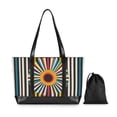 thumbnail image 7 of FORMRS Canvas Laptop Tote Bag for Women with 15.6" Computer Compartments Shoulder Handbag, Geometric Stripes, 7 of 7