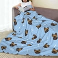 thumbnail image 6 of Pofeuu french Bulldog Face Print Ultra-Soft Micro Fleece Blanket,for Bed Or Sofa,All Season Throw Blankets Flannel Blanket-50"x40", 6 of 7