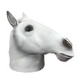 thumbnail image 3 of Accesorios para disfraz de vaca de Halloween para hombre: cubrebocas y cabeza de animal para cumpleaños. Blanco, 3 of 9