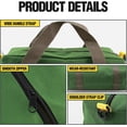 thumbnail image 5 of Haimei 12 Inch Canvas Tool Bag, Multipurpose Zipper Storage Organizer Pouch for Electrician Plumbing Gardening, Portable Tool Pouch for Men, 5 of 5