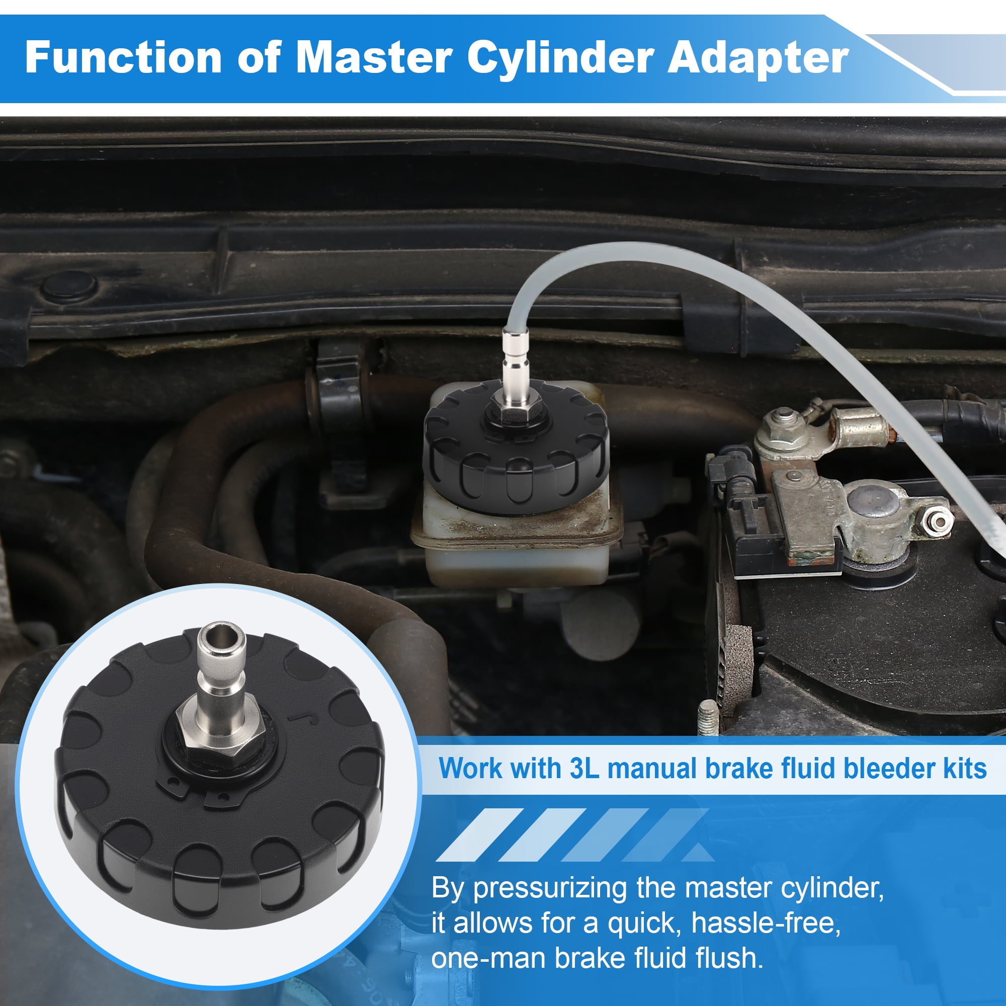 Unique Bargains 50.7mm Master Cylinder Bleeder Adapter for Mitsubishi for Nissan