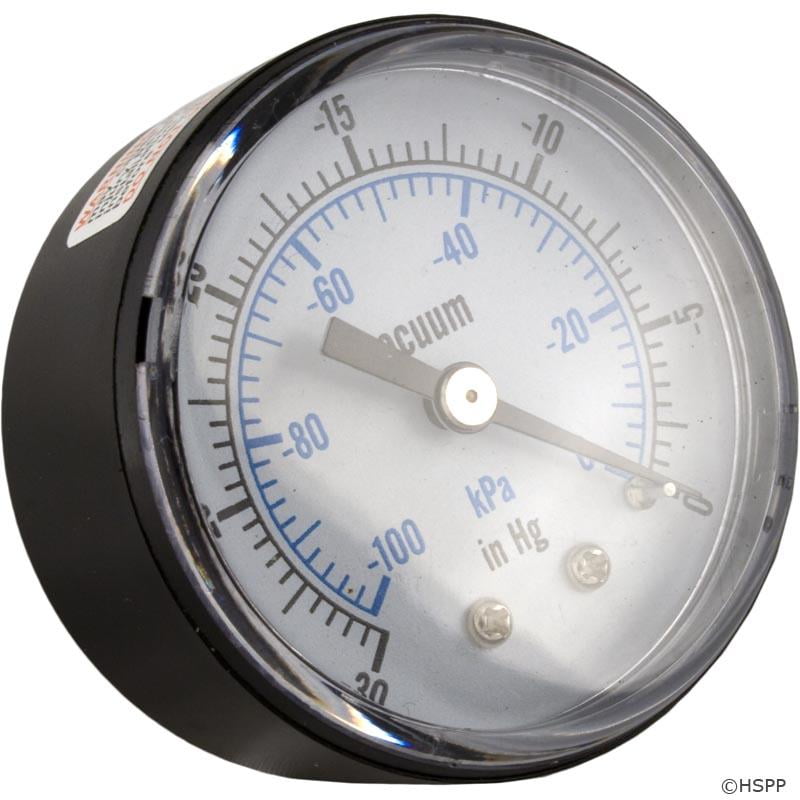 Super Pro 85030BU 2" Face Pool & Spa Filter Vacuum Gauge With 1 4" Back Mount... by