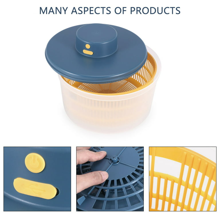 GreenLife DehydraSpin: Auto Electric Salad Spinner W/ Fruit&Veg Dry&Wet  Seperation, Draining Tool & Multi Functionality. From Alpha_officialstore,  $19.02
