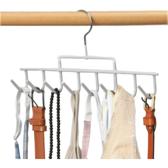 Jinsinto 8 Hooks Tempered Plastic Belt Hanger Hang Hat Storage Belt Tie Hook Silk Scarf Scarf Hanger Gray 8 Hooks 15*34cm