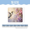 thumbnail image 2 of 10 Inch Wall Clock Battery Operated Square Clock for Office, Kitchen, Outdoor, Living Room,Hummingbird Over Purple Flower Bush Watercolor Painting Floral Bird Pattern, 2 of 4