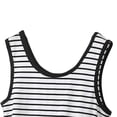 thumbnail image 5 of 2 Piece Outfits Summer，Womens Two Piece Striped Set Sleeveless Round Neck Top and Wide Leg Pants Matching Sets, 5 of 5
