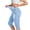 Light Blue, variant on Drovellove Women's Plus Size High Waisted Yoga Capris – Casual Printed Lounge Pants with Loose Fit for Home, Sleep, or Outdoor Activities