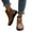 Brown, variant on Women's Ankle Boots Lace up Winter Hiking Work Combat Booties Waterproof Casual Slip on Shoes