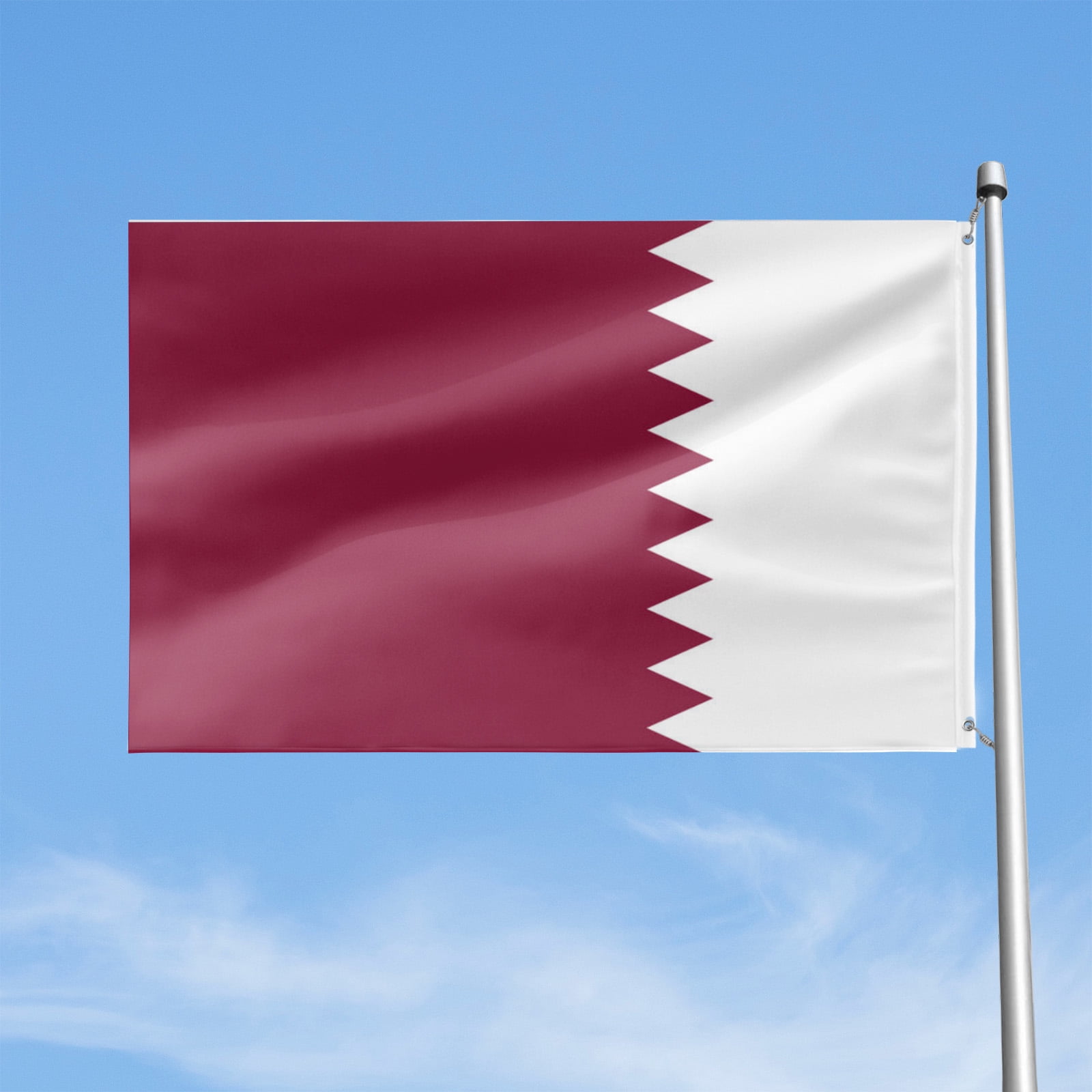 Livetty Double Sided 3 layers Flags 4x6 Ft Qatar Flags Banner for Yard Decoration Garden Display For World Soccer Play