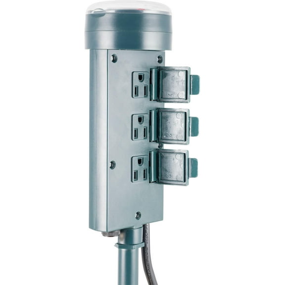 Power Gear 6-Outlet Yard Stake Timer, Green