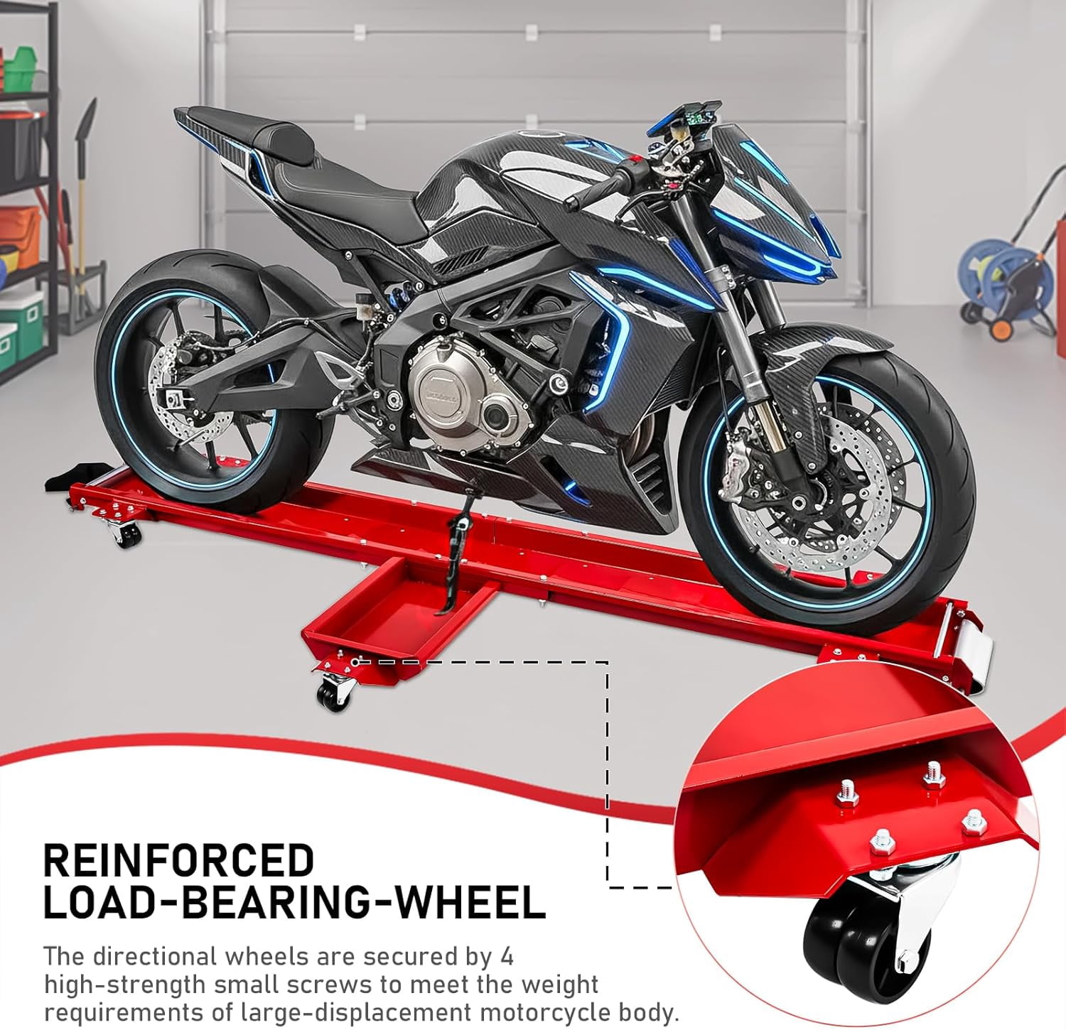 Ktaxon, Motorcycle Dolly, 1250 lbs, Heavy Duty Steel Red - Walmart.com