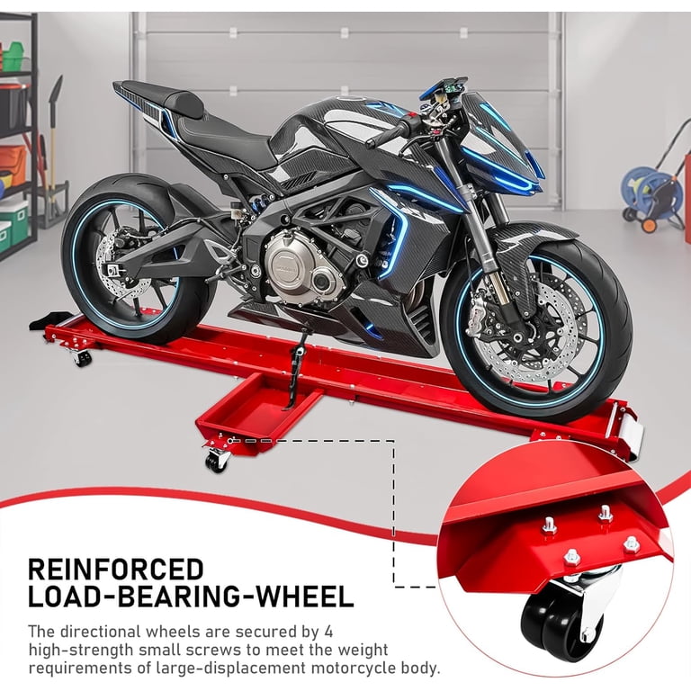 Ktaxon, Motorcycle Dolly, 1250 lbs, Heavy Duty Steel Red - Walmart.com