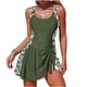 thumbnail image 2 of Traje de baño de una pieza para mujer, traje de baño de color liso con tirantes, cómodo, bikini, traje de baño de moda playera para mujer, trajes de baño de una pieza para mujer, trajes de baño para m, 2 of 7