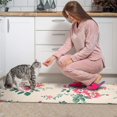 thumbnail image 3 of Pioneer Flower Floral Print Pattern Kitchen Rugs Sets Of 2,Anti Fatigue Kitchen Mat Rugs Non Slip Washable,Decorative Kitchen Floor Mats for Kitchen,Sink,Laundry,17"x30"+17"x47", 3 of 7