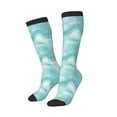 thumbnail image 2 of Balery Blue Marble Printed Novelty Socks Men's Women's Crew Socks Sports Socks Knee High Socks Cotton Socks Quirky and Cool Socks, 2 of 9