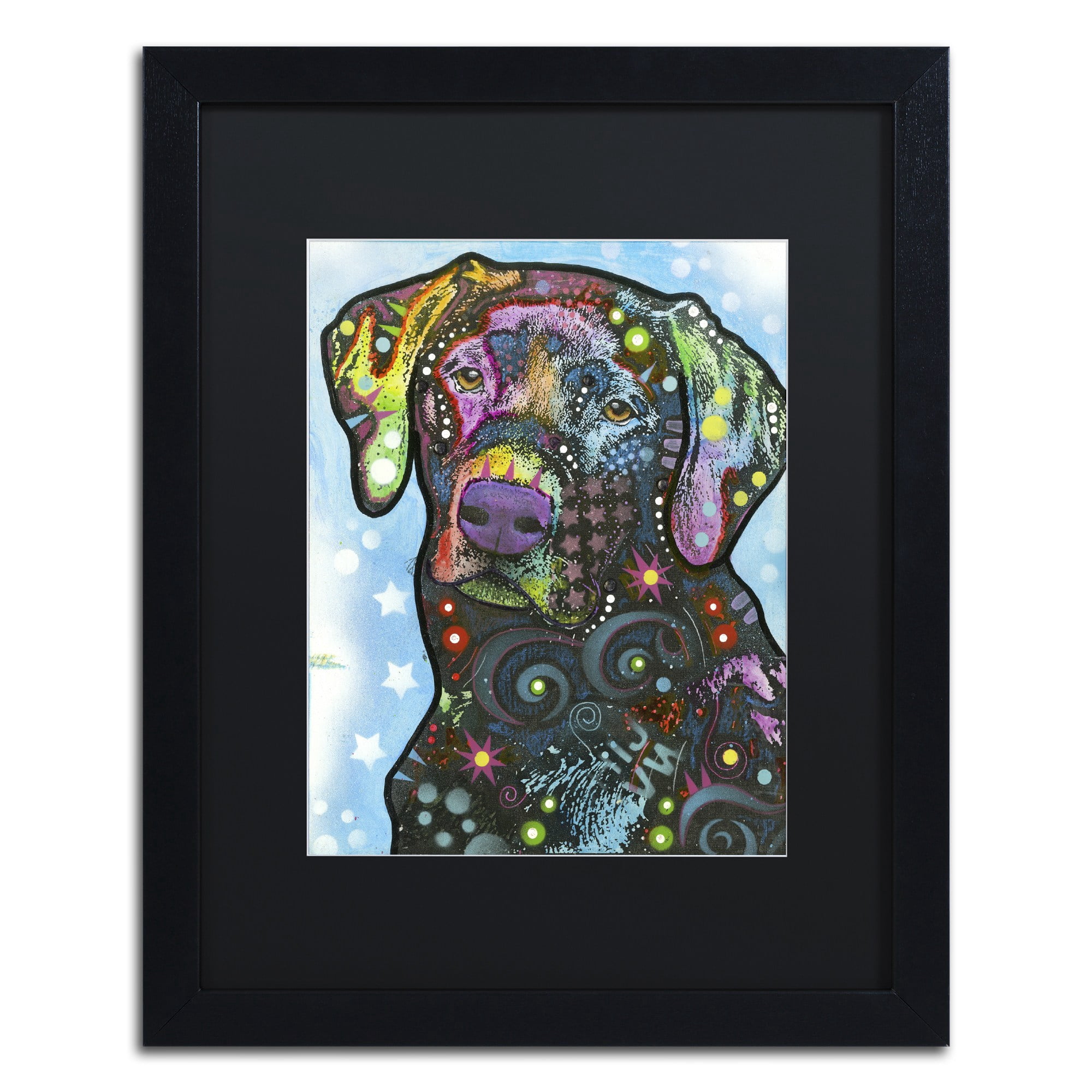 Trademark Fine Art "27" Canvas Art by Dean Russo, Black Matte, Black Frame