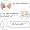thumbnail image 6 of 1 Box 200Pcs Leverback Earring Hooks Gold Earring Findings Bulk Brass Silver French Hook Ear Wires Small Back Earring Hooks for Jewelry Making Supplies DIY Beginner Women Mixed Color, 6 of 6