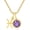 February - Amethyst-Pisces, variant on Initial Birthstone Necklace for Women - Personalized Gifts Birthday Gifts for Women Stainless Steel 18K Gold Plated Dainty Gold Zodiac Sign 12 Constellation Horoscope Necklace Jewelry