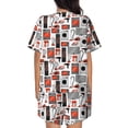 thumbnail image 3 of Naloa Modern Life Women's Short-Sleeved Pajama Set, Loungewear, Summer pajamas, Breathable Cozy - Small, 3 of 9
