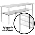 thumbnail image 4 of KUTLER Stainless Steel Table with Wheels for Prep and Work 30 x 72 Inches, NSF Heavy Duty Commercial Kitchen Table for Restaurant, 4 of 7