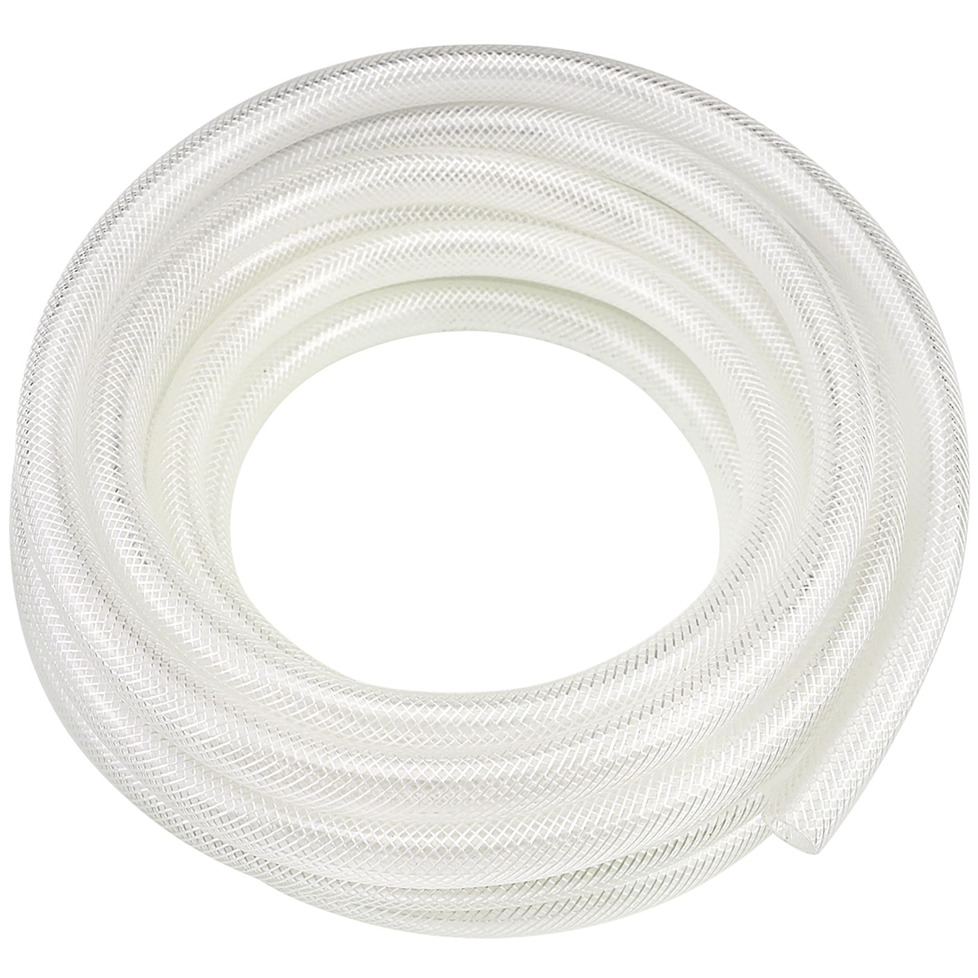 1/2" ID x 3/4" OD 50 Ft High Pressure Braided Clear PVC Hose Vinyl