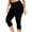 Black, variant on Yoga Pants For Women Knee Leggings 3/4 Cropped Leggings Cowboy Print With Pockets High Waisted Leggings Workout Athletic Pants