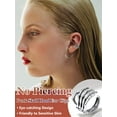 thumbnail image 4 of Brazalete calavera mano oreja Silvora para hombres y mujeres plata de ley no-Piercing ajustable, 4 of 8