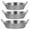 Silver, variant on WEUVEB Stainless Steel Ramen Bowls Set, 3-Piece Mixing Bowls for Kitchen, Utensils with Sleek Design