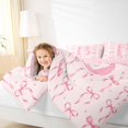 thumbnail image 3 of Manfei Kawaii Bow Personalized Initial B Queen Comforter Set 3pcs for Girls,Polka Dots Bowknot Alphabet Bedding Comforter Set for Kids Teens,Pink Reversible,Microfiber Bedroom Decor, 3 of 6