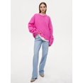 thumbnail image 4 of Women'S Sweater Crew Neck Long Sleeve Pullover Loose Fit Soft Knit Ribbed Hem Fall Winter Outfit Rose  Size, 4 of 8