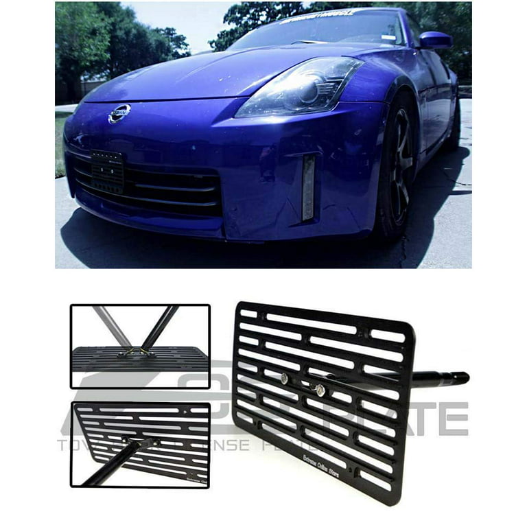 Extreme Online Store for 2005-2008 Nissan 350Z (Production After Feb 2004)  | EOS Plate Version 2 Full Sized Front Bumper Tow Hook License Plate