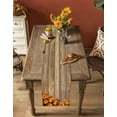 thumbnail image 5 of Fall Pumpkins Table Runner 70 Inches, Thanksgiving Orange Maple Brown Wooden Grain Bed Runner Dresser Scarves Tabletop for Indoor Outdoor Parties/Ceremony/Banquet, 13" x 70", 5 of 8