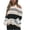 Black, variant on Herrnalise Women's Knitted Crop Tops Fashion Long Sleeves Color Matching Round Neck Loose Pullover Stripe Tops Blouse Knitted Sweater Pullover Jumper Sweaters