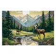 thumbnail image 2 of Awypu Deer Water Mountain Wooden Jigsaw Puzzle Challenging Difficult Wood Puzzles for Adults Gift for Family Friends 1000 PCS, 2 of 4