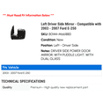 thumbnail image 2 of Left Driver Side Mirror - Compatible with 2003 - 2007 Ford E-250 2004 2005 2006, 2 of 2