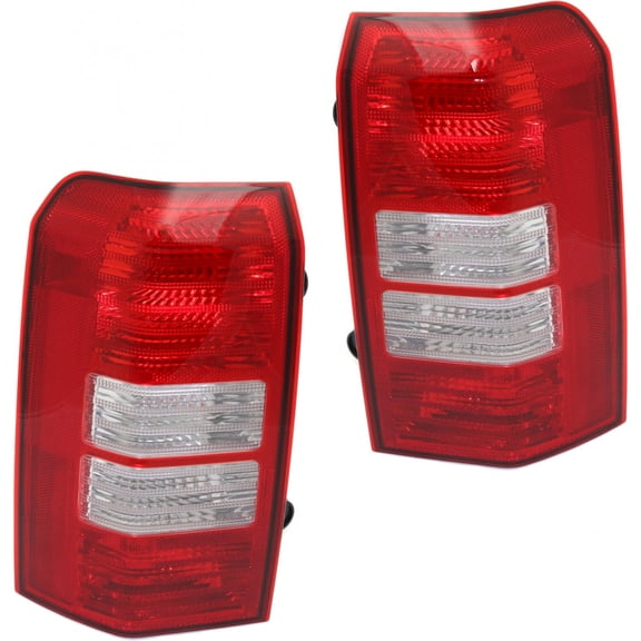 CarLights360: For Jeep Patriot Tail Light 2007 Pair Driver and Passenger Side DOT Certified For CH2800170, CH2801170 | 5116239AC, 5116238AC