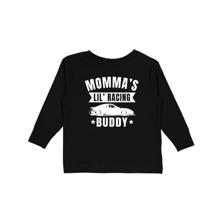 

Inktastic Mommas Lil Racing Buddy Gift Toddler Boy or Toddler Girl Long Sleeve T-Shirt