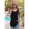 thumbnail image 6 of Womens Loose Fit Casual Flowy Tank Tops Sleeveless Summer Tops Black S, 6 of 9