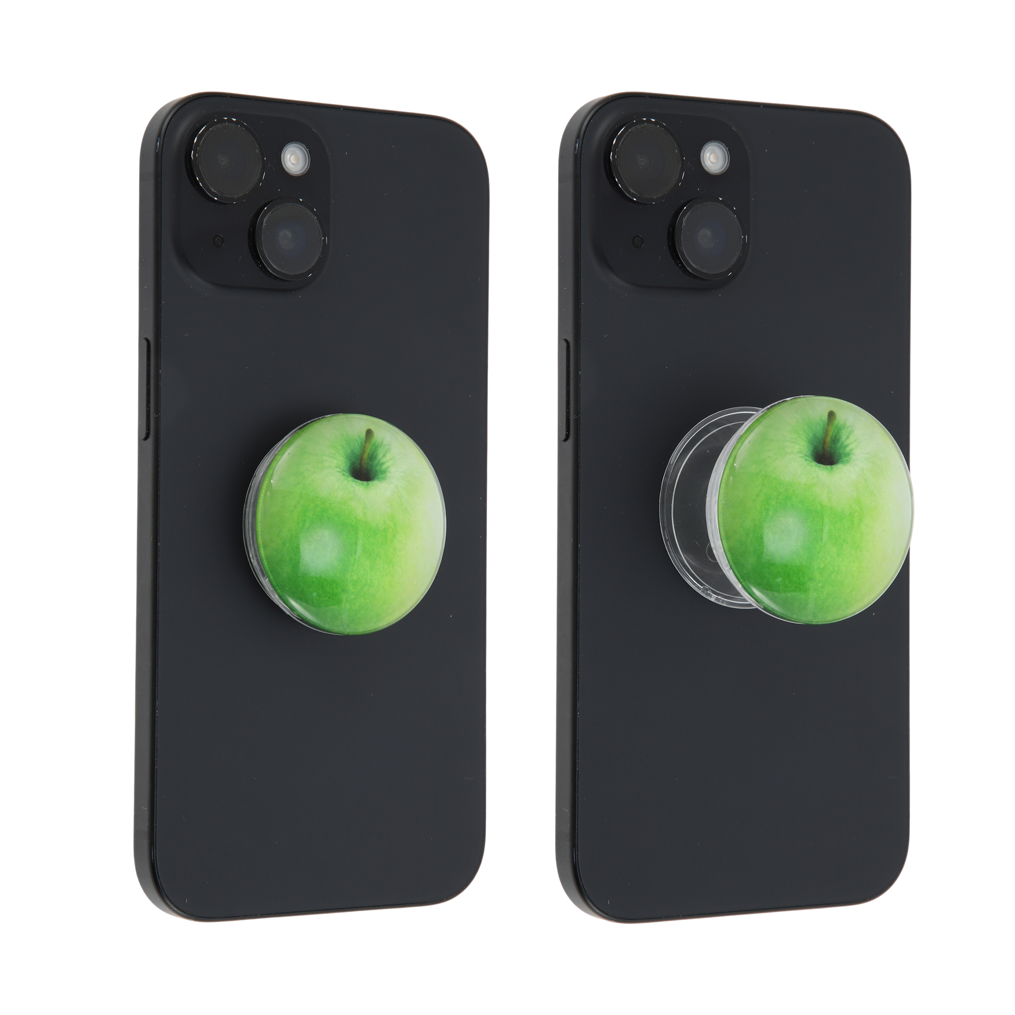 Unique Bargains Crystal Glass Phone Grip 1 Pc Light Green Apple