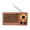 Brown, variant on Tabletop Portable Speaker With Anti-interference FM Radio, Wood Grain Built-in Hi-Fi Speaker ,Accurate Channel Search