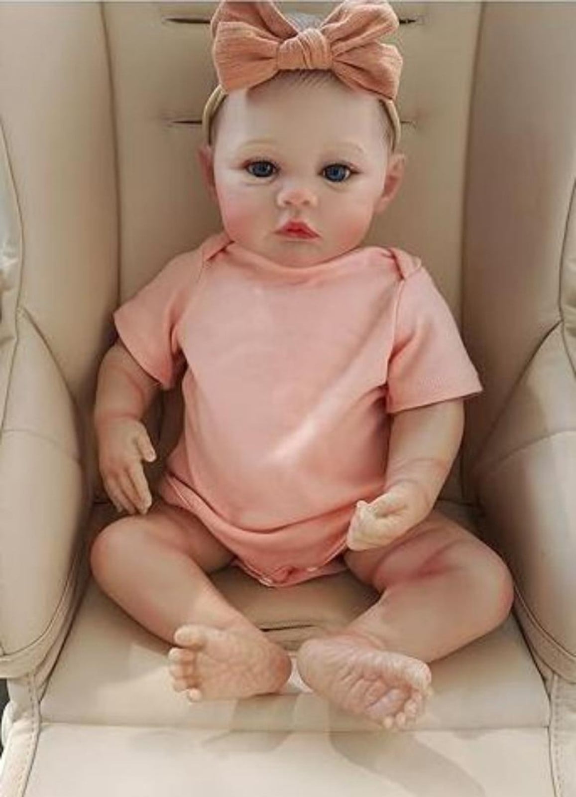 Reborn Baby Dolls, Adorable 19-inch Realistic Newborn Baby Dolls with Soft Cloth Body, Real Life Baby with Doll Accessories for Kids Age 3 +