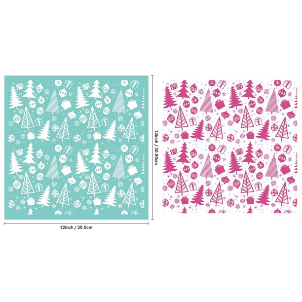 Pantalla de seda autoadhesiva reutilizable, plantillas de serigrafía de otoño de Navidad, impresión de sellos de arcilla para ropa, muebles de joyería Diy