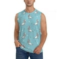 thumbnail image 2 of Goofa Cute Poodle Dog Printed Men's Sleeveless T-Shirt - Athletic Gym Workout Tank Top for Men - Moisture-Wicking, UPF 30+ Quick-Dry Muscle Tee-3X-Large, 2 of 8