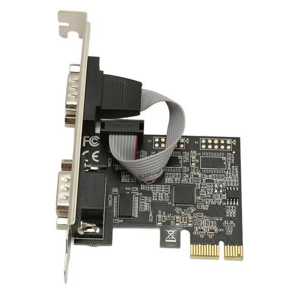 PCIe Serial Expansion Card, 2 Port Seamless Connection Widely PCIE X1 Interface PCIe RS232 Serial Host Controller Card Multi System Support for POS System
