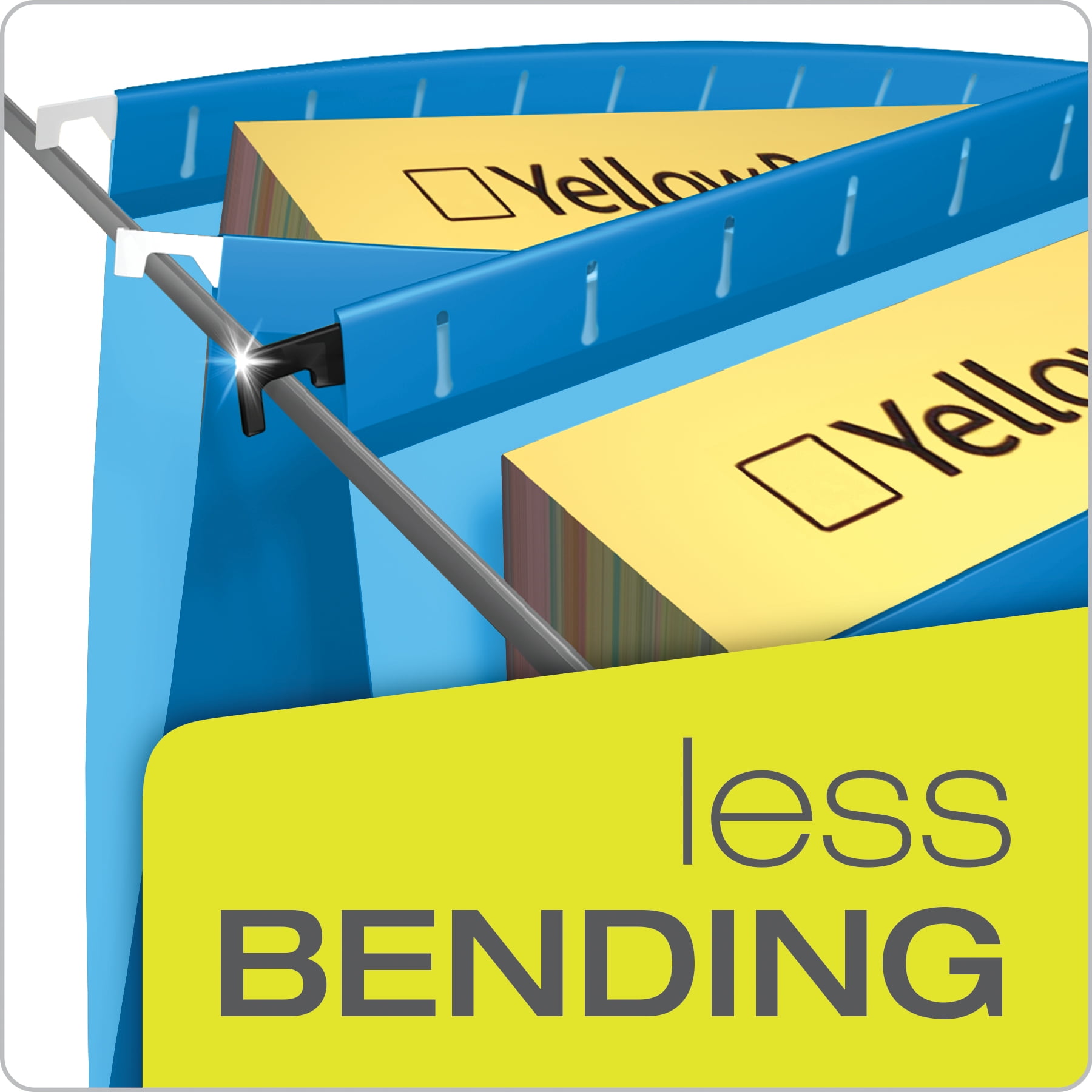 Pendaflex® SureHook® Reinforced Extra Capacity Hanging Folders, Letter Size, Assorted Colors, 1/5 Cut, 20/BX