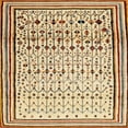 thumbnail image 1 of Ahgly Company Machine Washable Indoor Square Contemporary Brown Gold Area Rugs, 7' Square, 1 of 7
