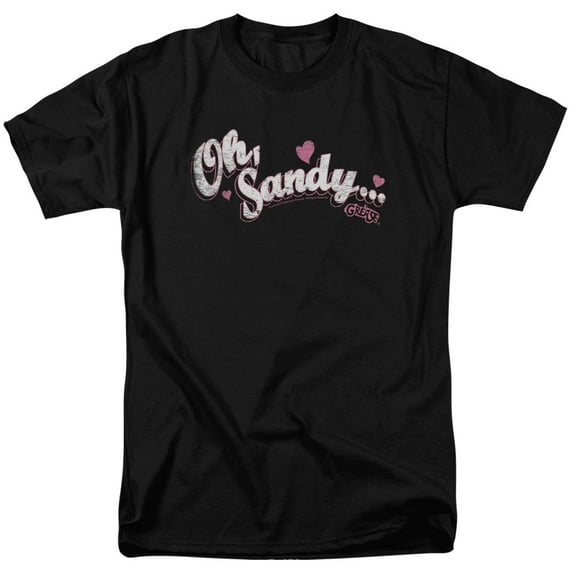 Grease Oh Sandy Adult 18/1 T-Shirt Black