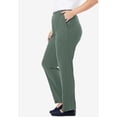 thumbnail image 3 of Woman Within Plus Size Tall 7-Day Straight-Leg Elastic-Waist Stretchy Knit Pant, 3 of 6